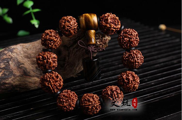 5瓣原籽大金刚菩提20mm佛珠手串 蚕丝玛瑙款菩提子手链-2