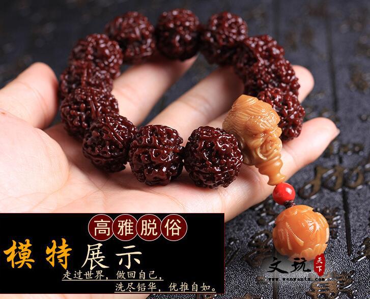 正宗五瓣机刷金刚爆肉纹菩提单圈佛珠手串-6