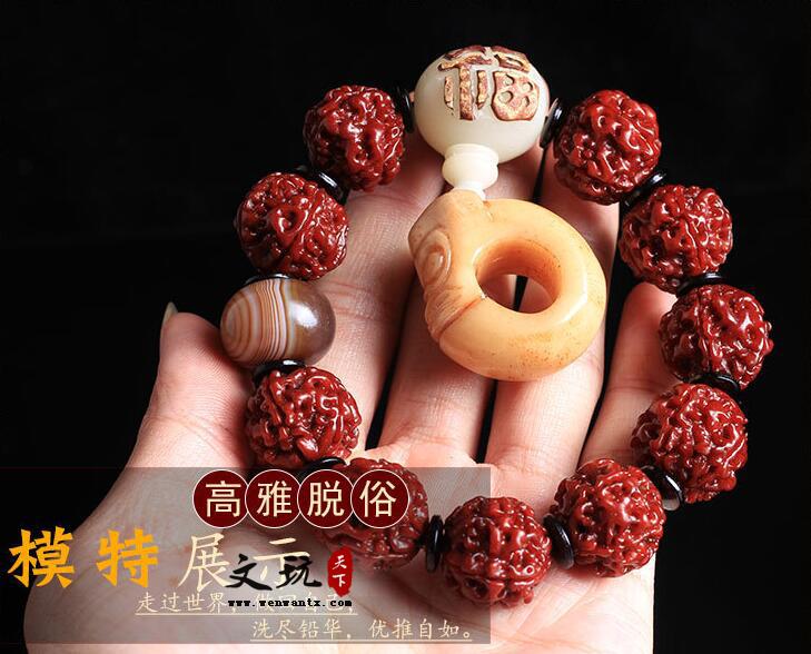 正宗尼泊尔5五瓣机刷金刚原创佛珠手串单圈男士盘玩-5