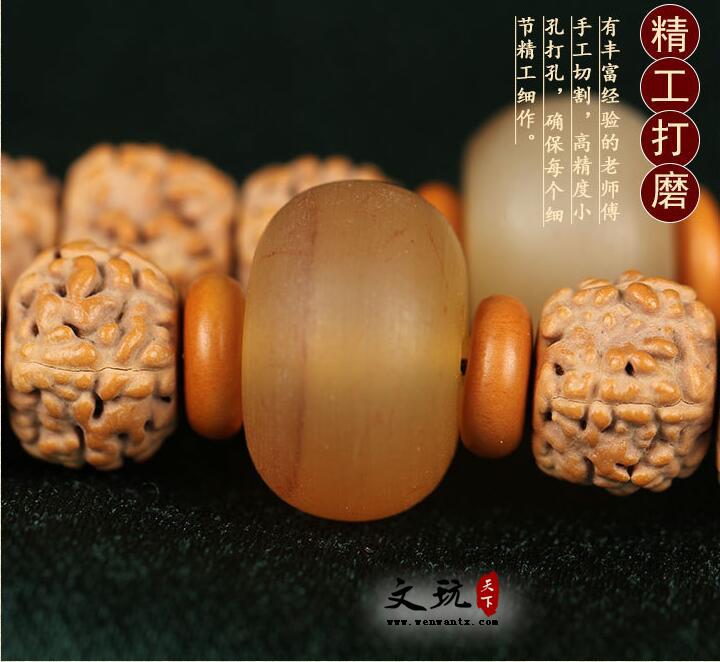 原创精品天然满肉金刚菩提子5五瓣108颗佛珠手链手串-5